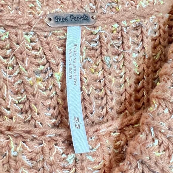 NWT Free People Leo Petal Combo Knit Tunic Turtleneck Oversized Sweater Size M - Picture 6 of 7